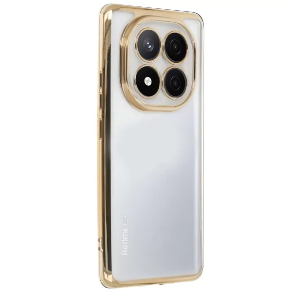 Xiaomi Redmi Note 14 Pro 5g Kılıf Razer Lensli Silikon - Gold