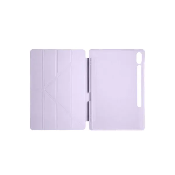 Samsung Galaxy X610 Tab S9 Fe Plus 12.4 Kılıf Kalemlikli Mars Tablet Kılıfı - Lila