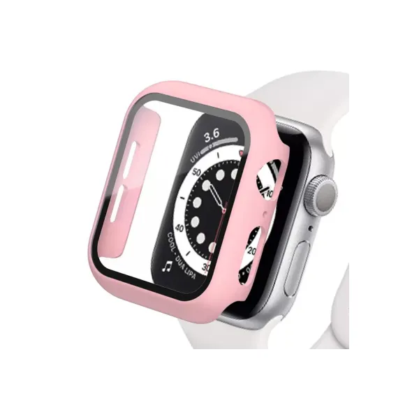 Apple Watch 44mm Camlı Kasa Ekran Koruyucu - Rose