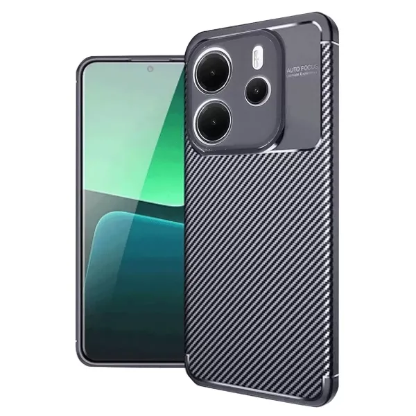 Xiaomi Redmi Note 14 4g Kılıf Auto Focus Karbon Kapak - Lacivert