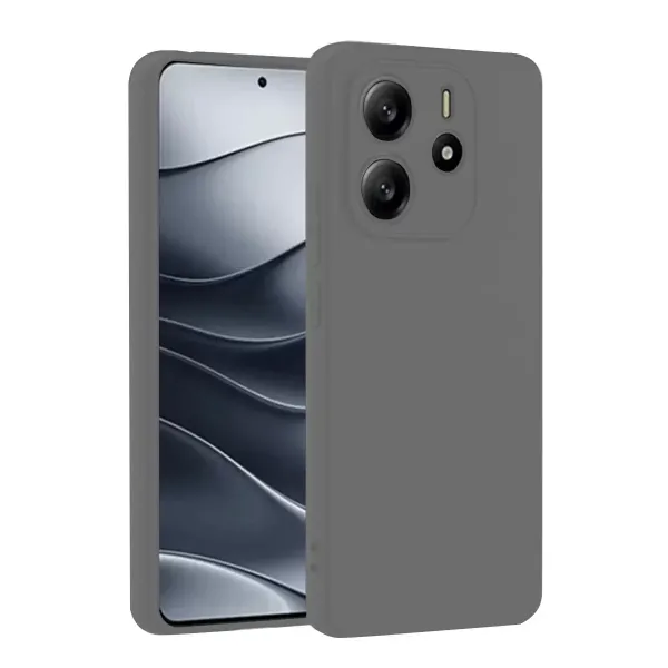 Xiaomi Redmi Note 14 4g Kılıf First Silikon - Gri