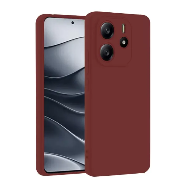 Xiaomi Redmi Note 14 4g Kılıf First Silikon - Bordo
