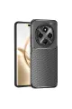 Tecno Spark 30 Kılıf Auto Focus Karbon Kapak - Siyah