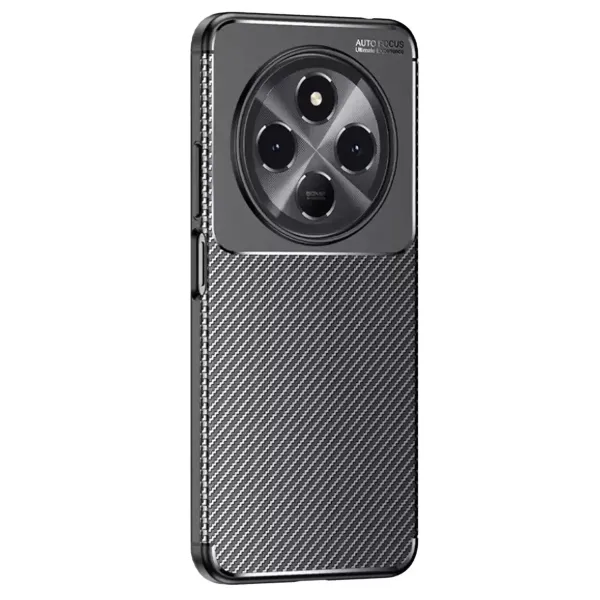 Tecno Spark 30 Kılıf Auto Focus Karbon Kapak - Siyah