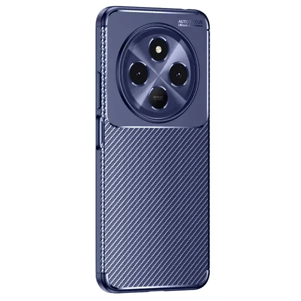 Tecno Spark 30 Kılıf Auto Focus Karbon Kapak - Lacivert