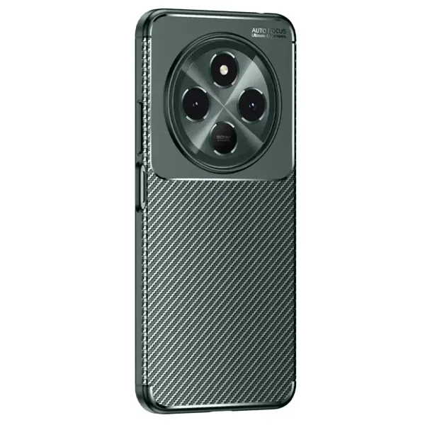 Tecno Spark 30 Kılıf Auto Focus Karbon Kapak - Koyu Yeşil