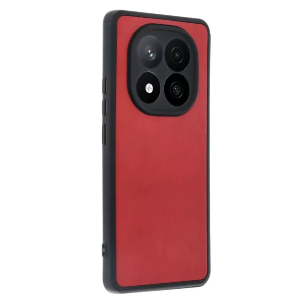 Xiaomi Redmi Note 14 Pro 4g Kılıf Aras Deri Kapak - Kırmızı
