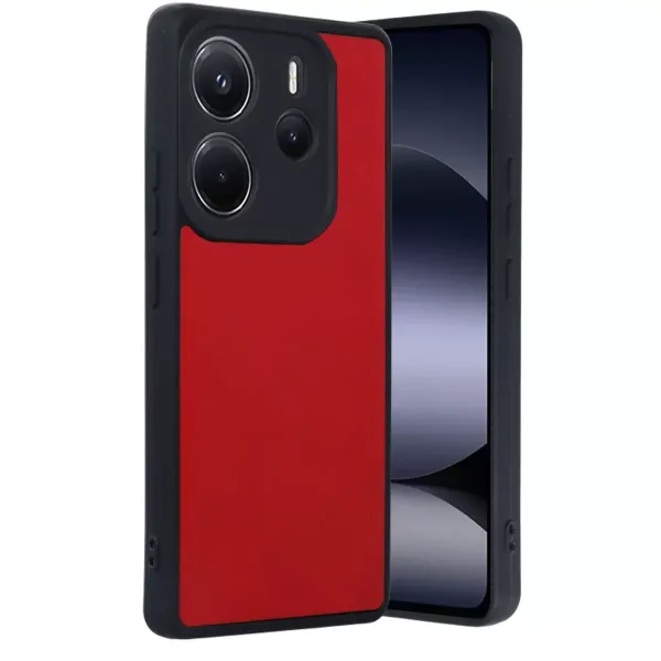 Xiaomi Redmi Note 14 4g Kılıf Aras Deri Kapak - Kırmızı