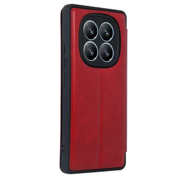 Xiaomi Redmi Note 14 Pro 4g Kılıf Flip Cover - Kırmızı