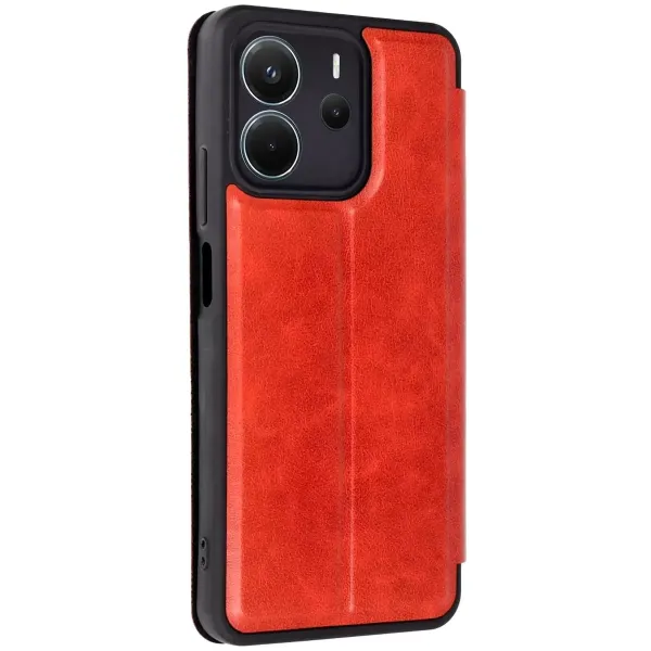 Xiaomi Redmi Note 14 4g Kılıf Flip Cover - Kırmızı