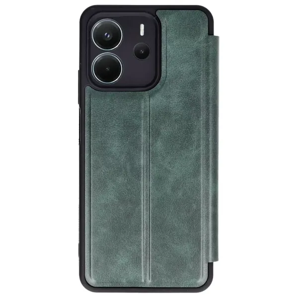 Xiaomi Redmi Note 14 4g Kılıf Flip Cover - Koyu Yeşil