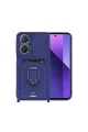 Xiaomi Redmi Note 13 Pro Plus Kılıf Zuma Kartvizitli Yüzüklü Silikon - Lacivert