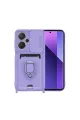 Xiaomi Redmi Note 13 Pro Plus Kılıf Zuma Kartvizitli Yüzüklü Silikon - Lila