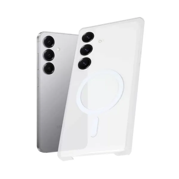 Samsung Galaxy S25 Plus Kılıf Pc Zara Magsafe Şeffaf Kılıf - Şeffaf