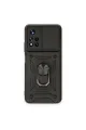Xiaomi Redmi Note 11t Kılıf Pars Lens Yüzüklü Silikon - Siyah