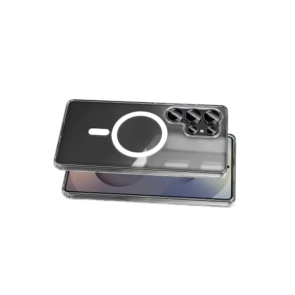 Samsung Galaxy S25 Ultra Kılıf Magneticsafe Şeffaf Silikon - Şeffaf