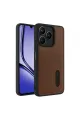 Realme Note 50 4g Kılıf Sara Kartvizitli Deri Kılıf - Taba