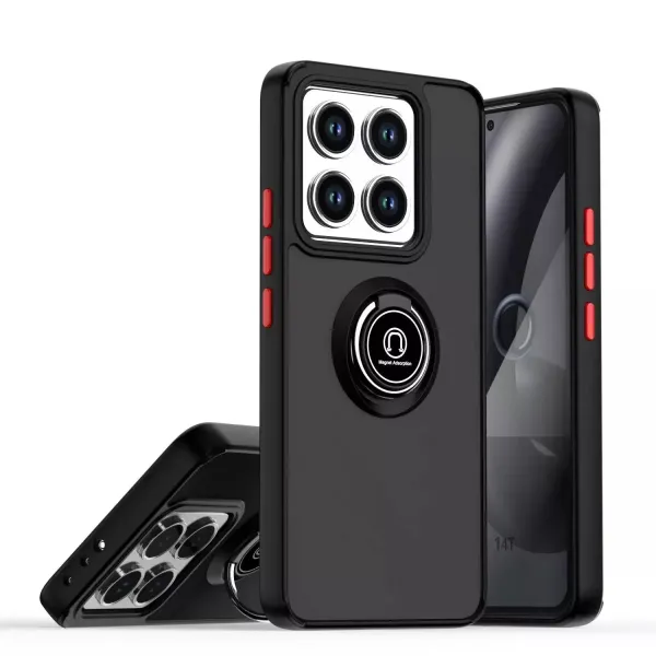 Xiaomi Mi 15 Kılıf Montreal Yüzüklü Silikon Kapak - Siyah