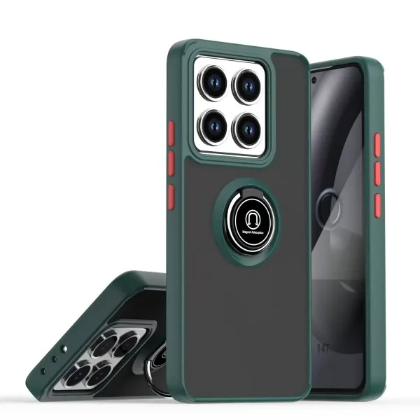 Xiaomi Mi 15 Pro Kılıf Montreal Yüzüklü Silikon Kapak - Yeşil