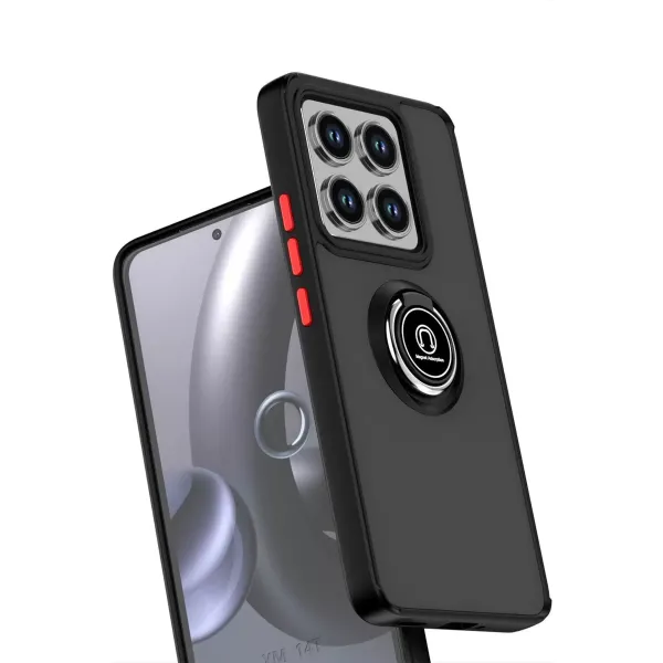 Xiaomi Mi 14t Pro Kılıf Montreal Yüzüklü Silikon Kapak - Yeşil