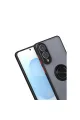Samsung Galaxy S25 Edge Kılıf Montreal Yüzüklü Silikon Kapak - Siyah