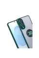 Samsung Galaxy S25 Edge Kılıf Montreal Yüzüklü Silikon Kapak - Yeşil