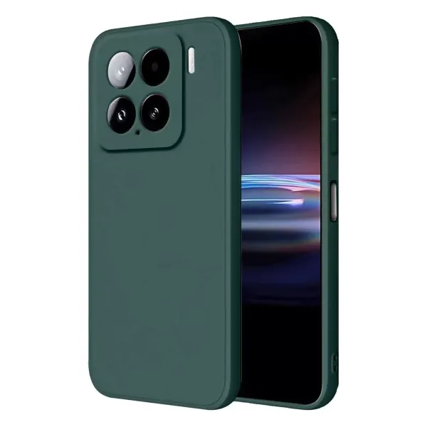 Xiaomi Mi 15 Pro Kılıf Nano İçi Kadife Silikon - Koyu Yeşil