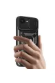 Apple İphone 16e Kılıf Pars Lens Yüzüklü Silikon - Siyah