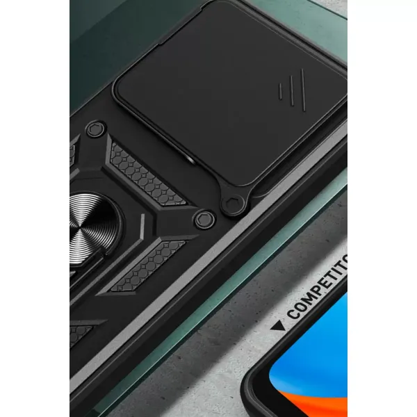 Xiaomi Mi 14t Pro Kılıf Pars Lens Yüzüklü Silikon - Kırmızı