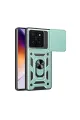 Xiaomi Mi 14t Pro Kılıf Pars Lens Yüzüklü Silikon - Yeşil