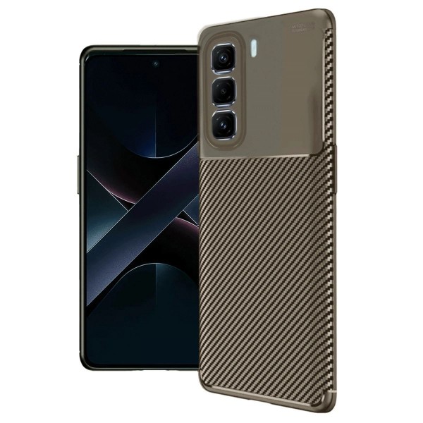 İnfinix Hot 50 Pro Plus 4g Auto Focus Karbon Kapak - Kahverengi