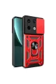 Xiaomi Redmi Note 13 Pro 4g Pars Lens Yüzüklü Silikon - Kırmızı
