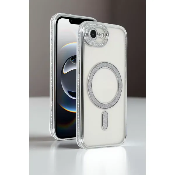 Apple İphone 16e Joke Simli Magneticsafe Kılıf - Siyah