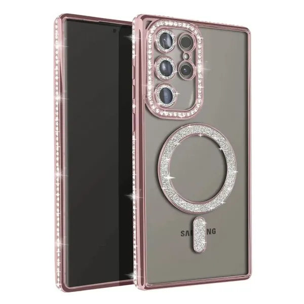 Samsung Galaxy S23 Ultra Joke Simli Magneticsafe Kılıf - Pembe