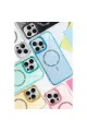 Apple İphone 12 Live Diamond Magsafe Kapak - Mavi