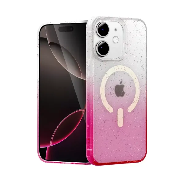 Apple İphone 11 Pummel Shiny Magsafe Kapak - Pembe