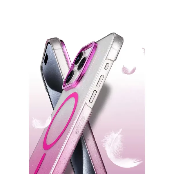 Apple İphone 14 Pro Max Glossy Magsafe Kapak - Mor