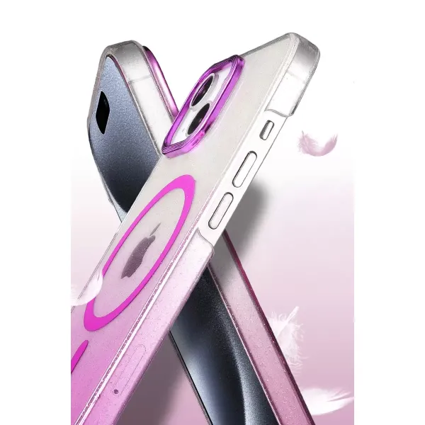 Apple İphone 15 Plus Glossy Magsafe Kapak - Siyah