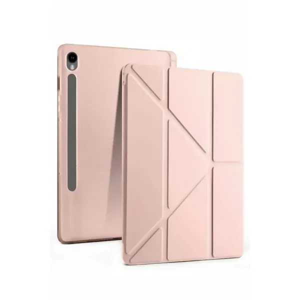 Samsung Galaxy Tab S10 Fe Plus 13.1 Kalemlikli Mars Tablet Kılıfı - Rose Gold