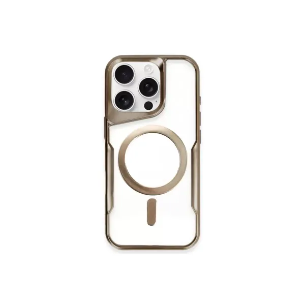 Apple İphone 14 Pro Kılıf Boyi Magsafe Silikon Kapak - Kahverengi