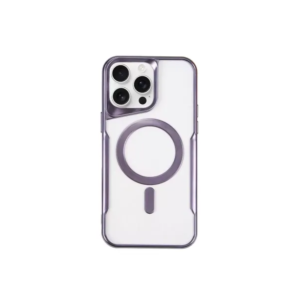 Apple İphone 14 Pro Max Kılıf Boyi Magsafe Silikon Kapak - Derin Mor
