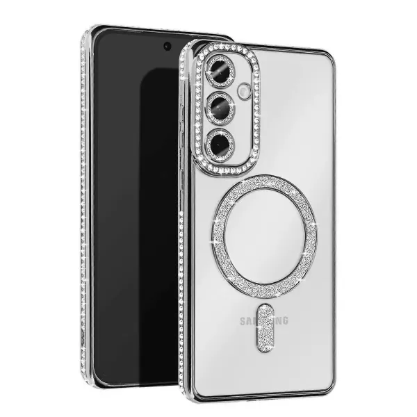 Samsung Galaxy S24 Fe Joke Simli Magneticsafe Kılıf - Gümüş