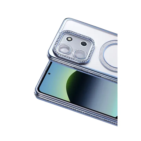Xiaomi Redmi 15c 4g Joke Simli Magneticsafe Kılıf - Mavi