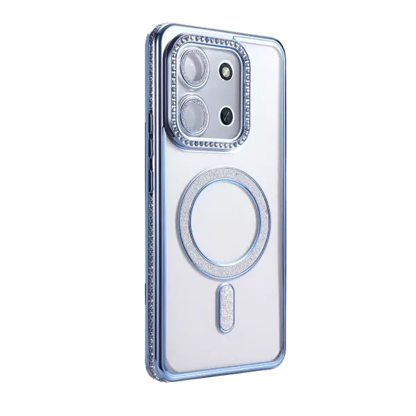 Xiaomi Redmi 15c 4g Joke Simli Magneticsafe Kılıf - Mavi