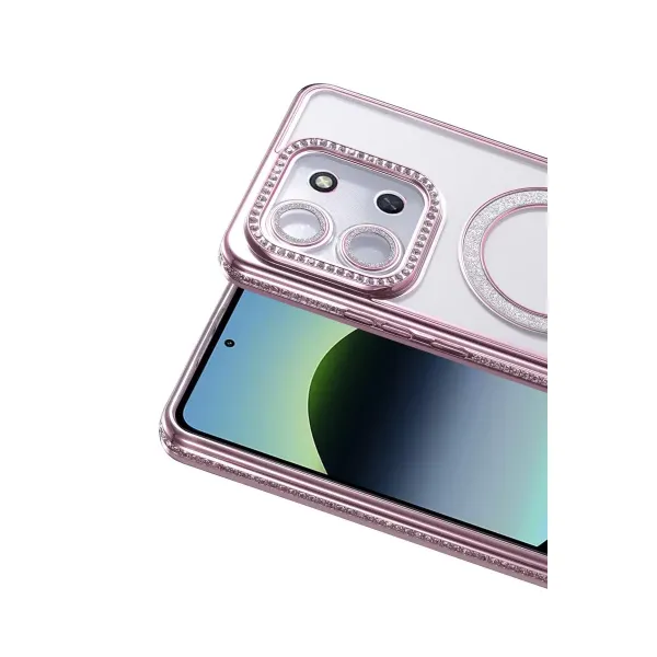 Xiaomi Redmi 15c 4g Joke Simli Magneticsafe Kılıf - Pembe