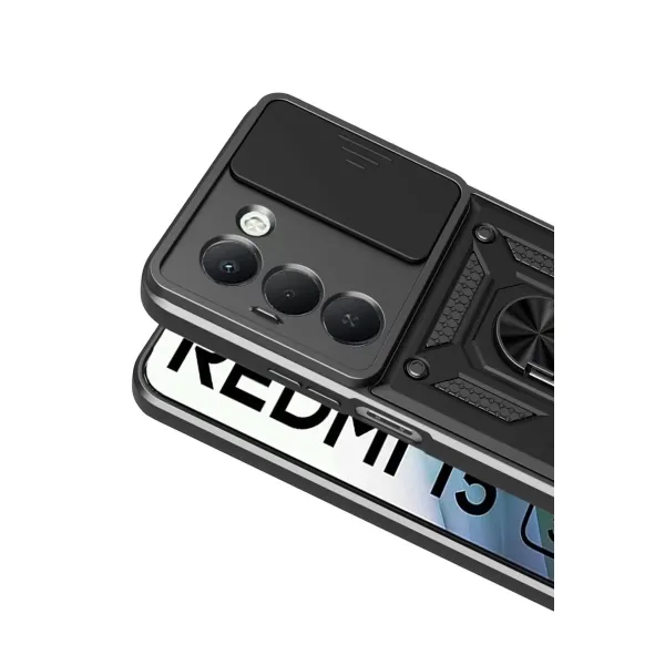 Xiaomi Redmi 15 4g Pars Lens Yüzüklü Silikon - Siyah