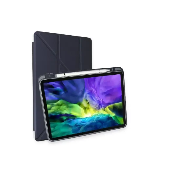 Apple İpad Pro 11 (2024) Kılıf Kalemlikli Mars Tablet Kılıfı - Lacivert