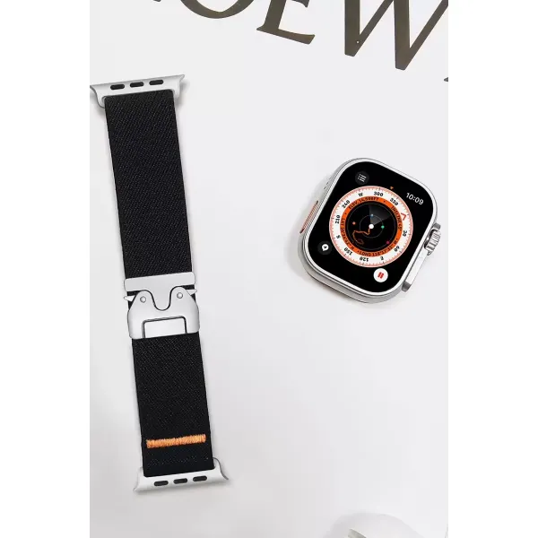 Apple Watch 42mm Forest Kumaş Kordon - Siyah