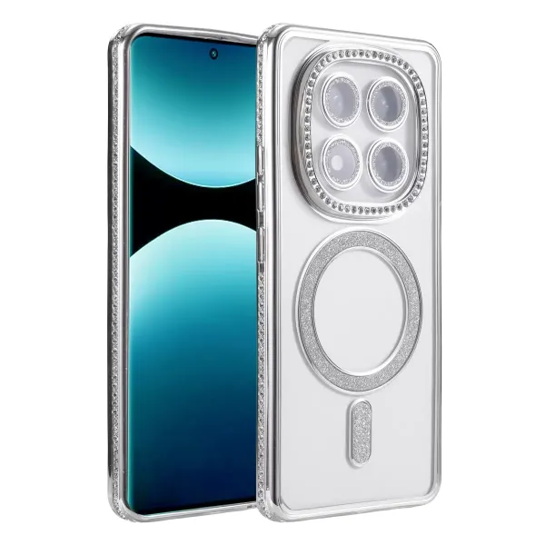 Xiaomi Redmi Note 15 Pro 5g Joke Simli Magneticsafe Kılıf - Gümüş