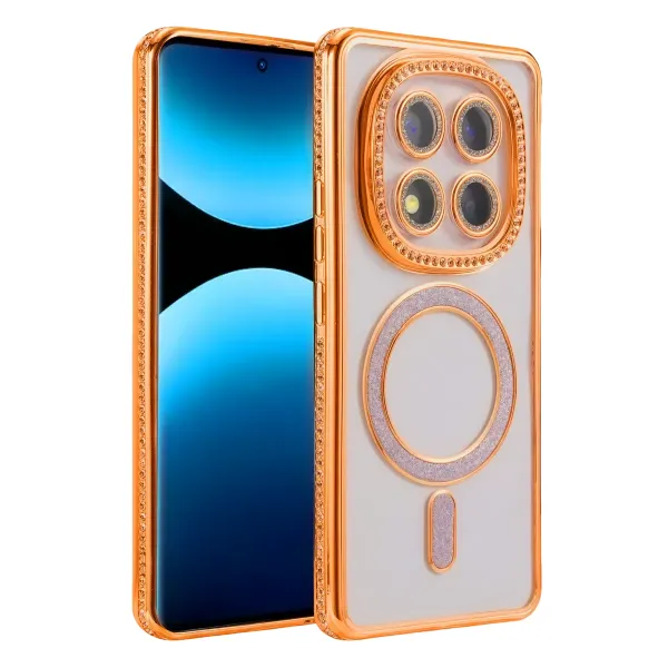 Xiaomi Redmi Note 15 Pro 5g Joke Simli Magneticsafe Kılıf - Turuncu